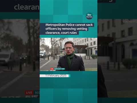 Metropolitan Police cannot sack officers by removing vetting clearance, court rules  #itvnews