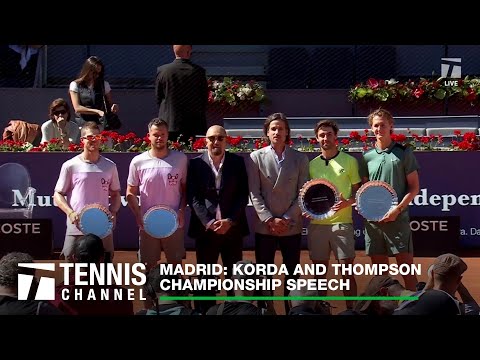 Sebastian Korda and Jordan Thompson's Madrid Championship Speech | 2024 Madrid Final