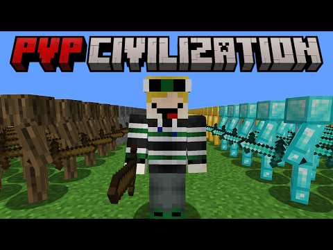 Minecraft but I survive in PVP CIVILIZATION