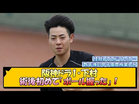 阪神ドラ1・下村 術後初めて「ボール握った」！【なんJ/2ch/5ch/ネット 反応 まとめ/阪神タイガース/岡田監督/下村海翔】