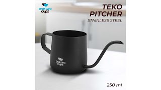 Pratinjau video produk One Two Cups Teko Kopi Leher Angsa Gooseneck Pour Over Drip Kettle 350 ml - AA0050