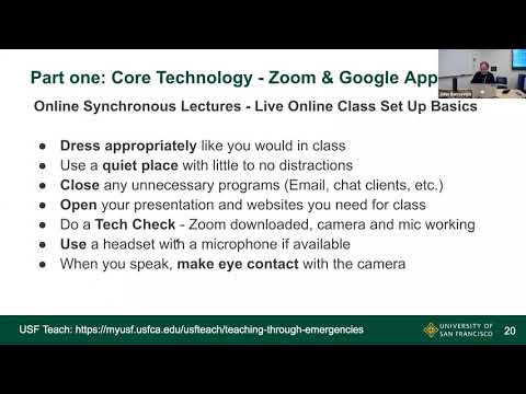USF COI part 1 - sychronous teaching with Zoom