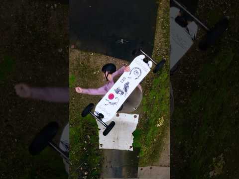 A flip from above! New MBS deck available now! #mountainboard #skateboarding #mountainbike #extreme