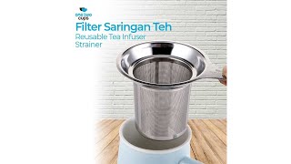 Pratinjau video produk One Two Cups Filter Saringan Teh Reusable Tea Infuser Strainer - WLC367