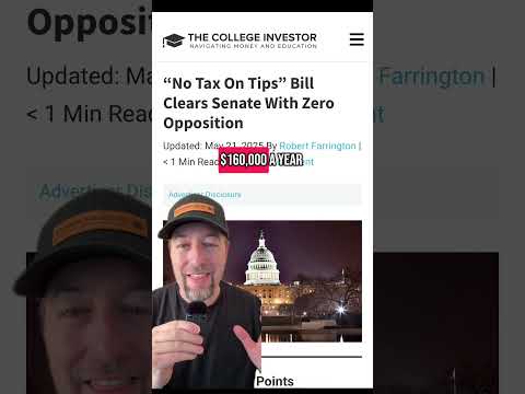 The College Investor | Senate Unanimously Passed No Tax On Tips Act - Here’s What To Know!