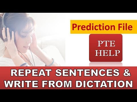PTE   Write From Dictation