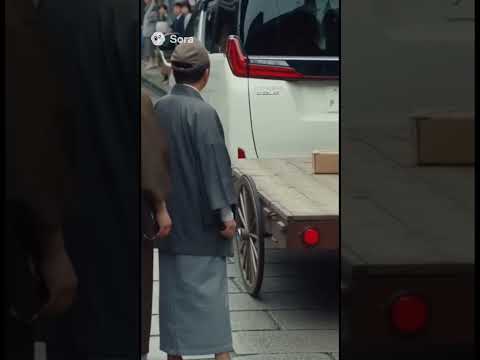 なんだあれ⁉️アルファードタイムスリップ #ai #アルファード#390#江戸時代#タイムスリップ#リアカー