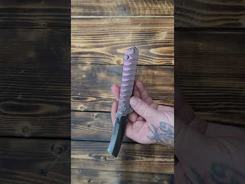 Eafengrow EF97 Pocket Knife Folding Knives D2 Steel Blade Titanium Handle (purple)