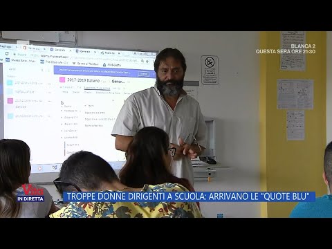 Troppe donne dirigenti a scuola: arrivano le "quote blu" - La Vita in Diretta 19/10/2023