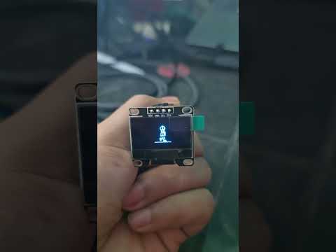 Animated Walking Man on OLED Display #oleddisplay #128x64 #diy #animation #display #robot