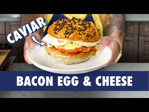 Creating A Caviar Bacon Egg & Cheese Sandwich | Dish It Out | Bon Appétit