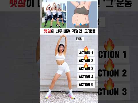 하루 10번 하면 허리둘레 -5cm줄어든다는 핫한 운동🔥 #흥둥이 #workout #홈트레이닝 #뱃살빼기