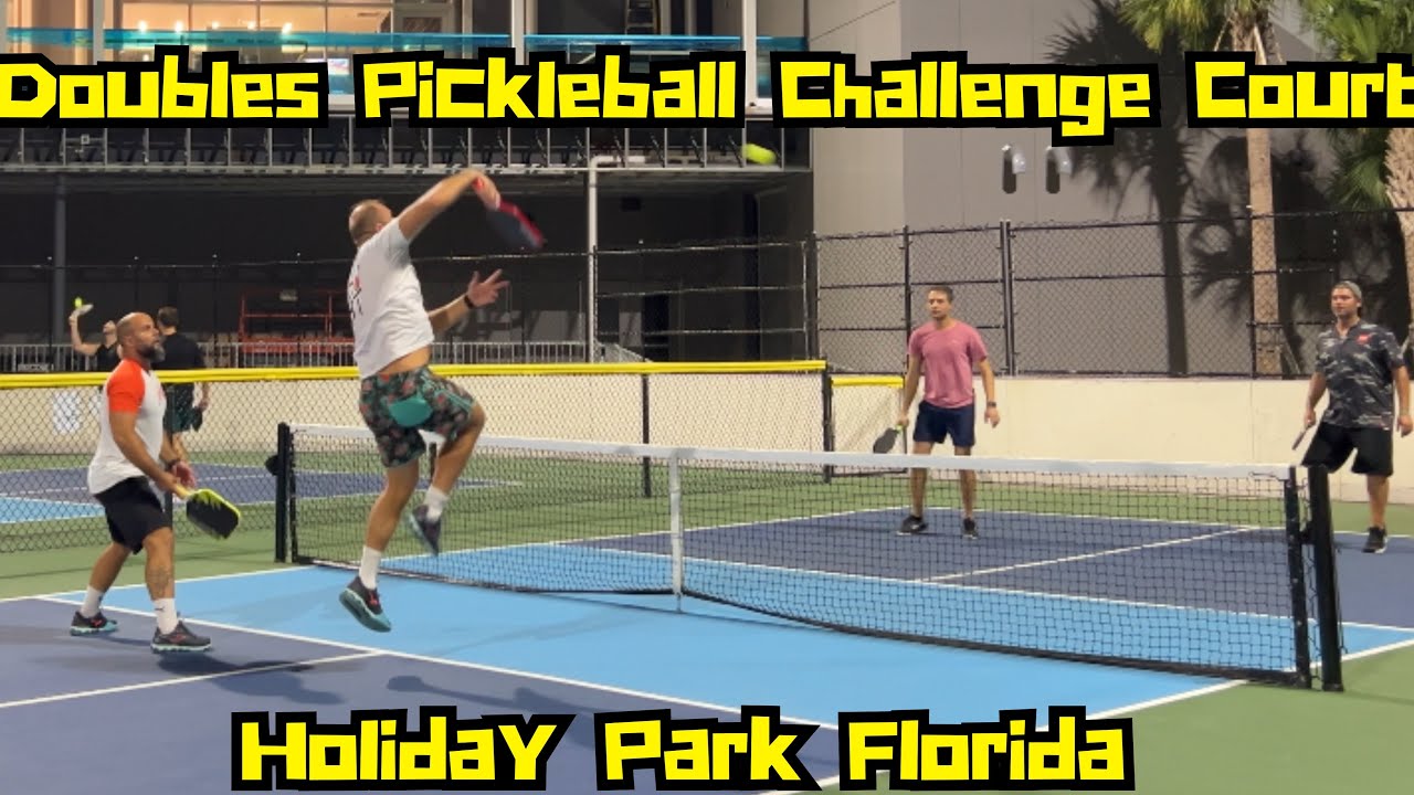 Doubles Pickleball Challenge Court | Holiday Park | Fort Lauderdale Florida | Game 1