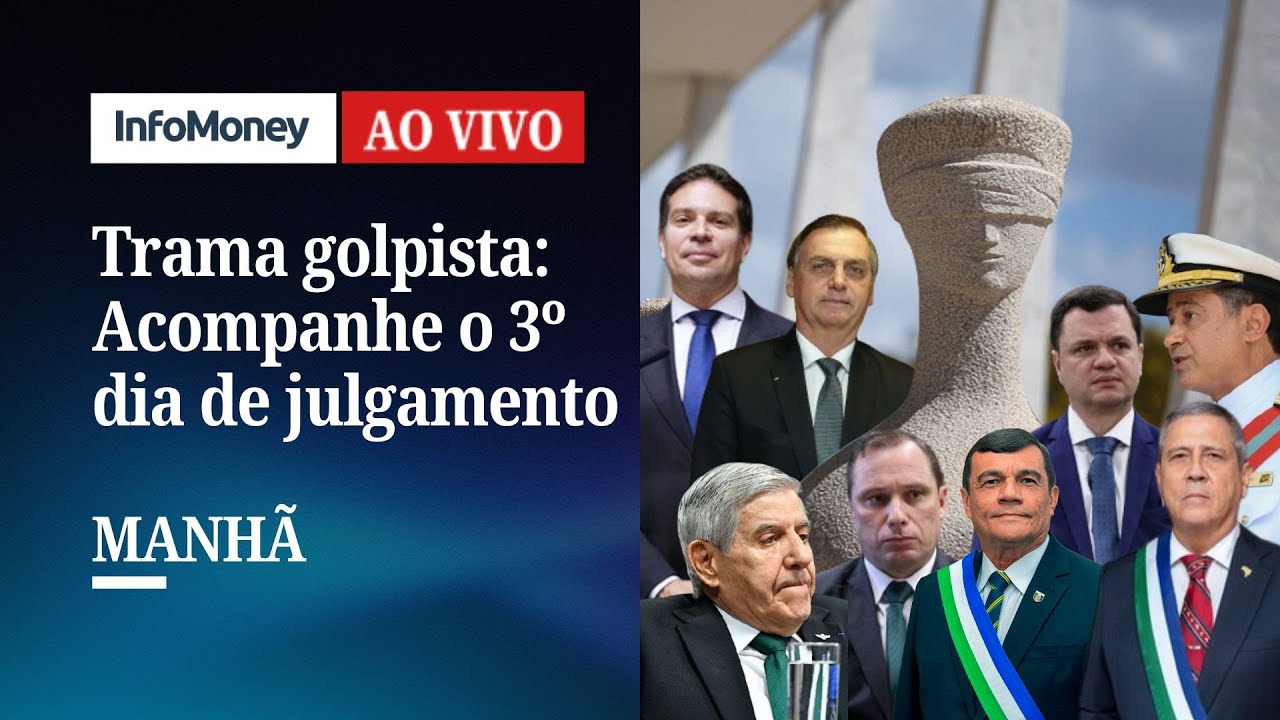 AO VIVO MANHÃ | Acompanhe o 3º dia de julgamento da tentativa de golpe de estado no STF