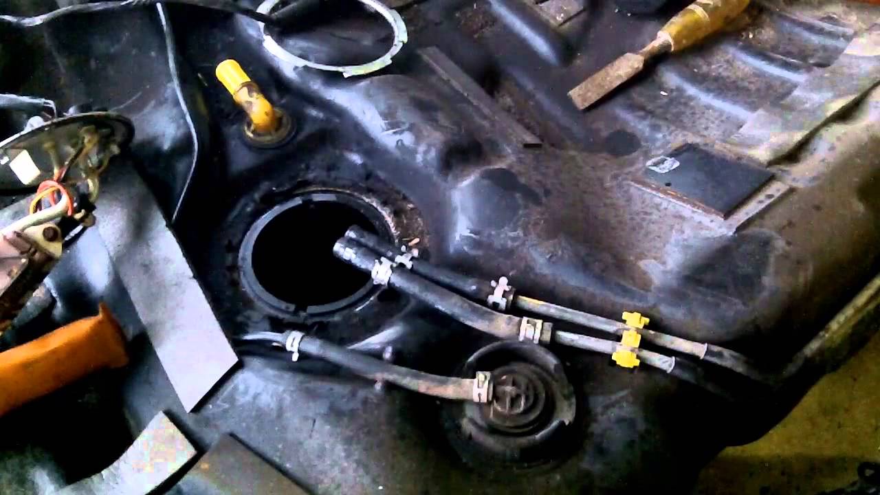 Mazda 626 - Fuel Pump Removal & Fuel Tank Cleaning - YouTube 96 grand marquis engine diagram 