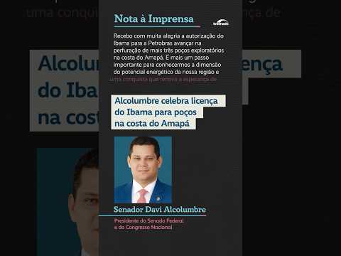 Alcolumbre celebra licença do Ibama para poços na costa do Amapá #shorts Alcolumbre celebra licença do Ibama para poços na costa do Amapá #shorts