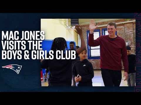 Mac Jones Visits Boys & Girls Club | Patriots in the Community video clip