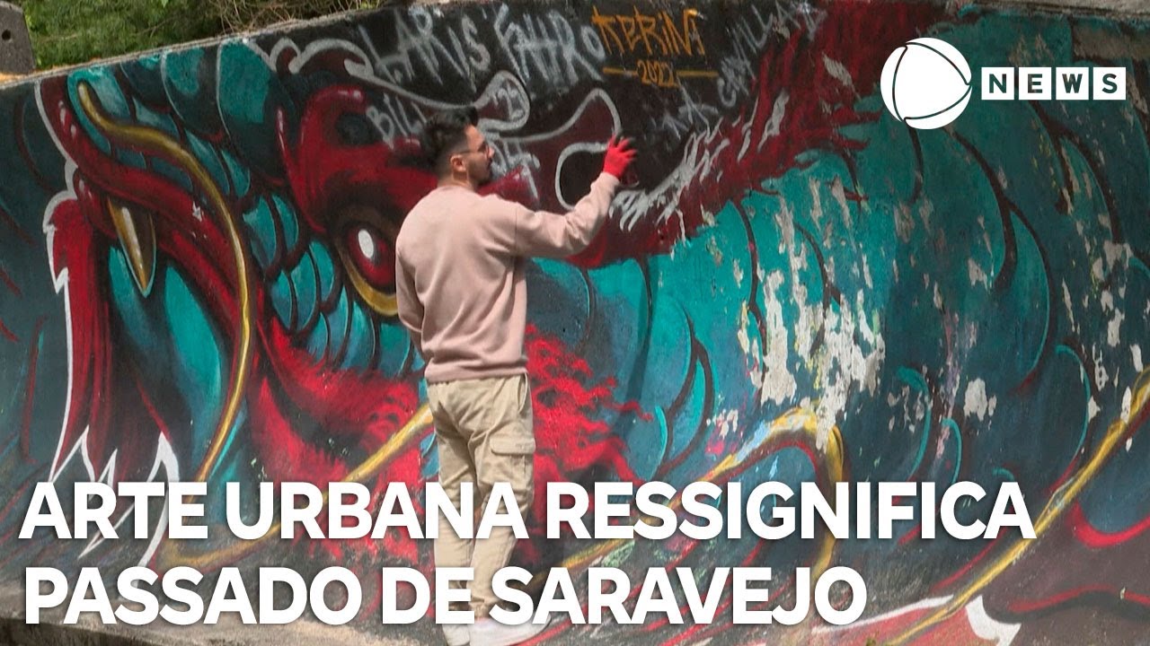 Veja como a arte urbana tem ressignificado passado de Sarajevo marcado pela guerra