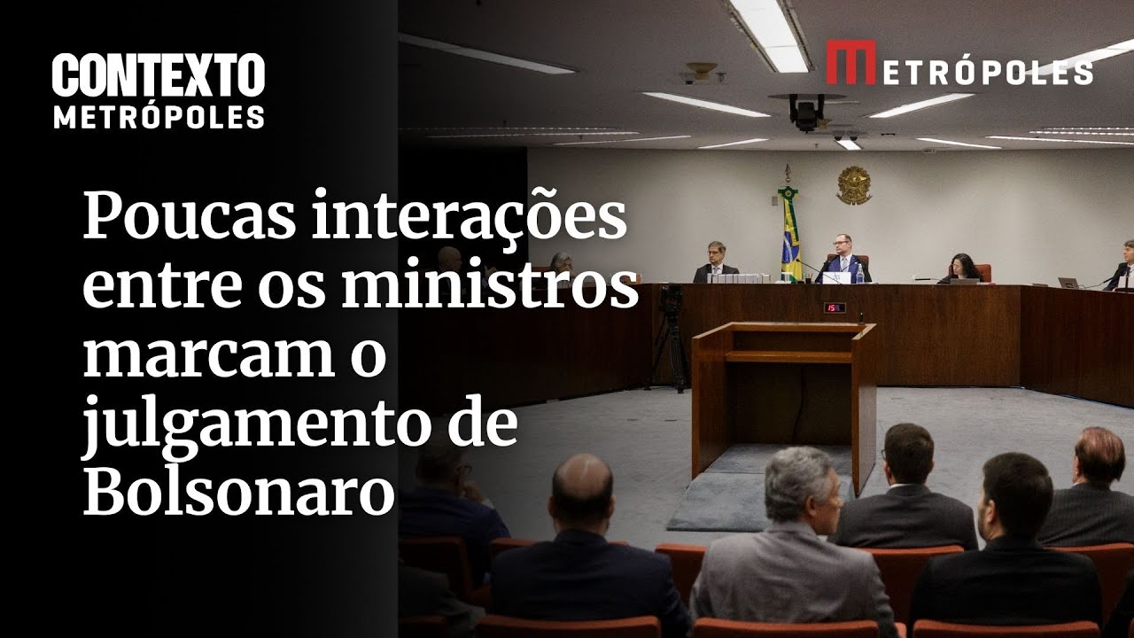 Bastidores Poucas interações entre os ministros marcam o julgamento de Bolsonaro