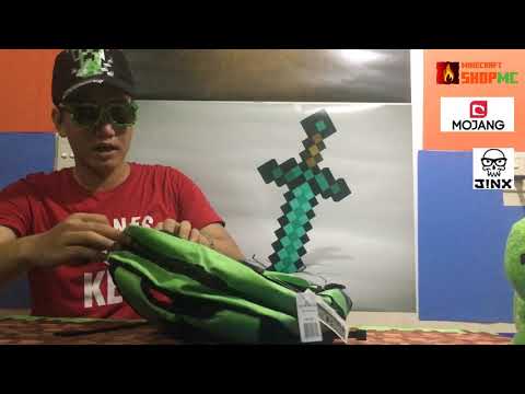 video Balo Minecraft creeper backpack