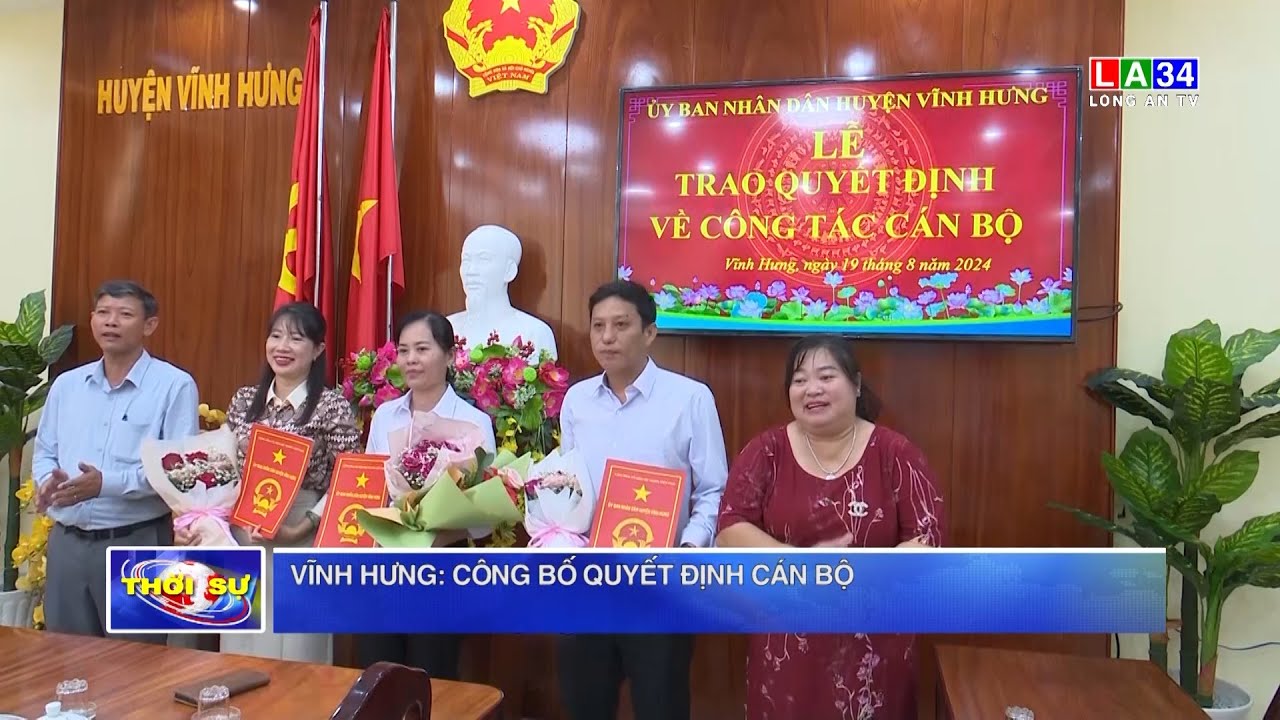 Vĩnh Hưng: Công bố quyết định cán bộ