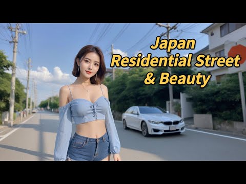 [AI Journey] Japan Residential Street & Beauty / 日本の住宅街の道路 & 美人   #AIJourney #Japan #Street #Beauty