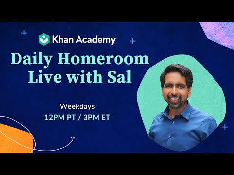 Daily Homeroom Live with Sal: Tuesday, April 21