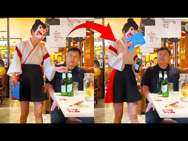 猫猫开瓶可是很厉害的，一口气开三瓶不是问题，就是好像把大哥吓得一愣一愣的 【猫猫小可爱】