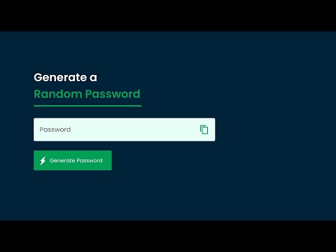 How To Generate a Random Password Using JavaScript | Password Generator ...