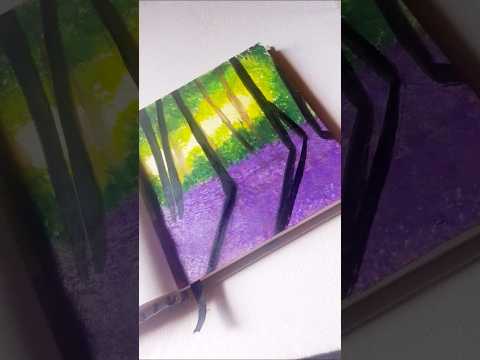 رسمت الغابة البنفسجي 💜لا تنسى الايك👍. #shorts #art #viral #ytshorts #السعودية #اكسبلور