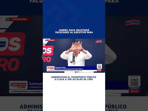 🔴🔵 Samuel Daza solicitará facultades al Ejecutivo para administrar el transporte público