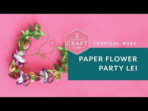 🏝 Crepe Paper Flower Lei 🏝 Kid's Craft Camp | Week 4