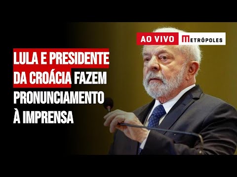 Lula e presidente da Croácia fazem pronunciamento à imprensa