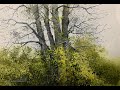 How to paint tree in watercolor