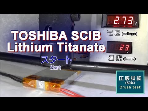 TOSHIBA SCiB LTO Lithium Titanate battery safety tests