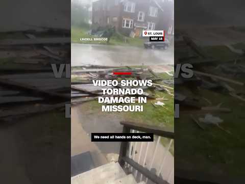 Video shows tornado tearing off roof in St. Louis, Missouri