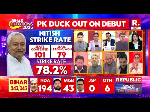 Bihar Elections Results With Arnab LIVE: Celebrations Begin At JDU HQ Patna | #Nov14WithArnab