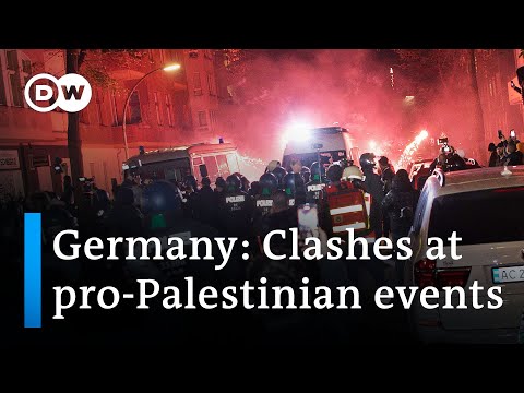 Police report 65 officers injured at unauthorized pro-Palestinian demonstrations | DW News