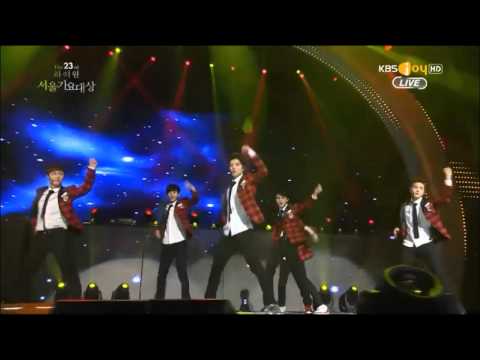 140123 EXO - Let out the beast + Wolf + Growl + Daesang Award @ Seoul Music Awards 2014