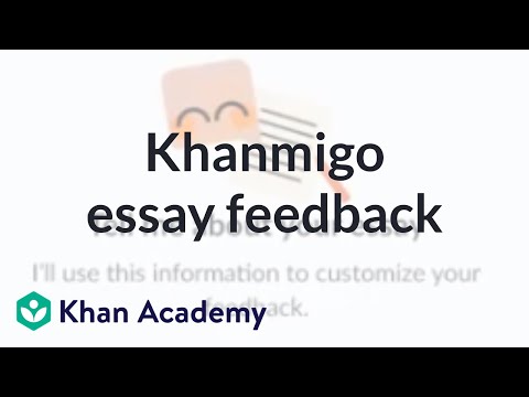 Khanmigo essay feedback demo | Introducing Khanmigo | Khanmigo for
students | Khan Academy