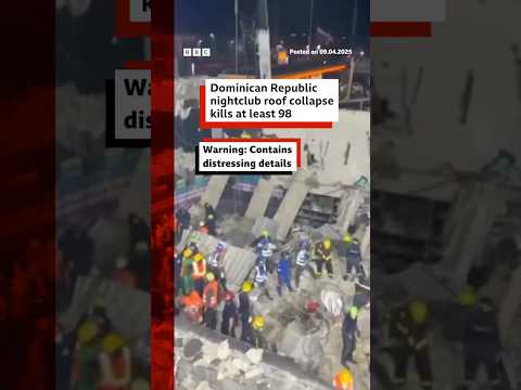 At least 98 dead after roof collapses at Dominican Republic nightclub. #DominicanRepublic #BBCNews
