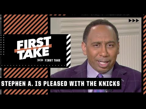 Stephen A. is pleased with the Knicks right now  | First Take video clip
