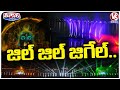 Laser Show At Tank Bund Attracts Public | Hyderabad | V6 Teenmaar
