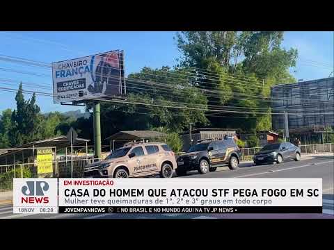 Casa de homem que explodiu bomba em frente ao STF pega fogo em Santa Catarina