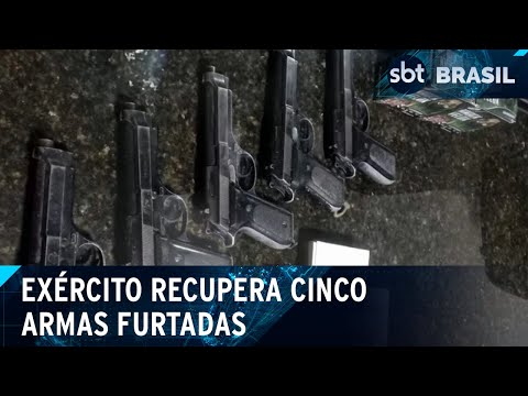 Cinco armas furtadas de batalhão do Exército são recuperadas no Paraná | SBT Brasil (20/11/24)