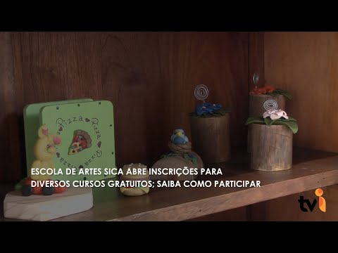 Vídeo: Escola de Artes SICA abre inscrições para diversos cursos gratuitos; saiba como participar