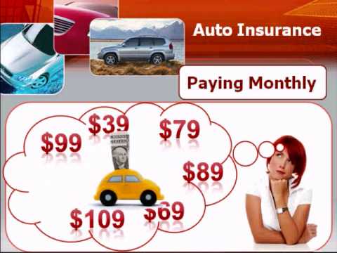 Monthly Auto Insurance with Low or No Down Payment