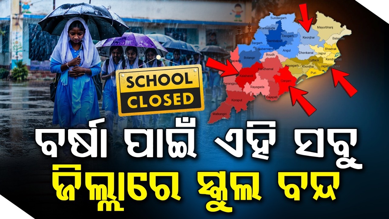 Odisha School Holiday News: Schools Closed in 3 Districts due to Heavy Rain | Argus News
