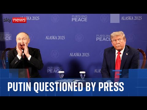 Putin asked if Russian army 'will stop killing civilians' as Russian President welcomed to Alaska