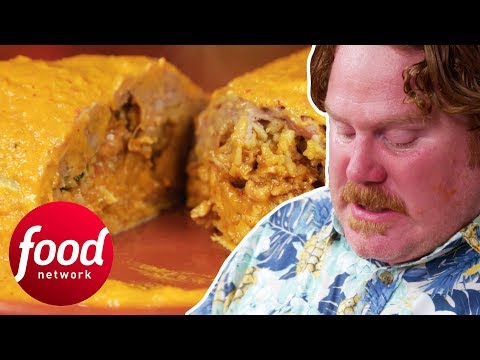Is Casey Macho Enough For This Burrito Smothered In A Sauce Made Of 1000 Peppers? | Man V Food